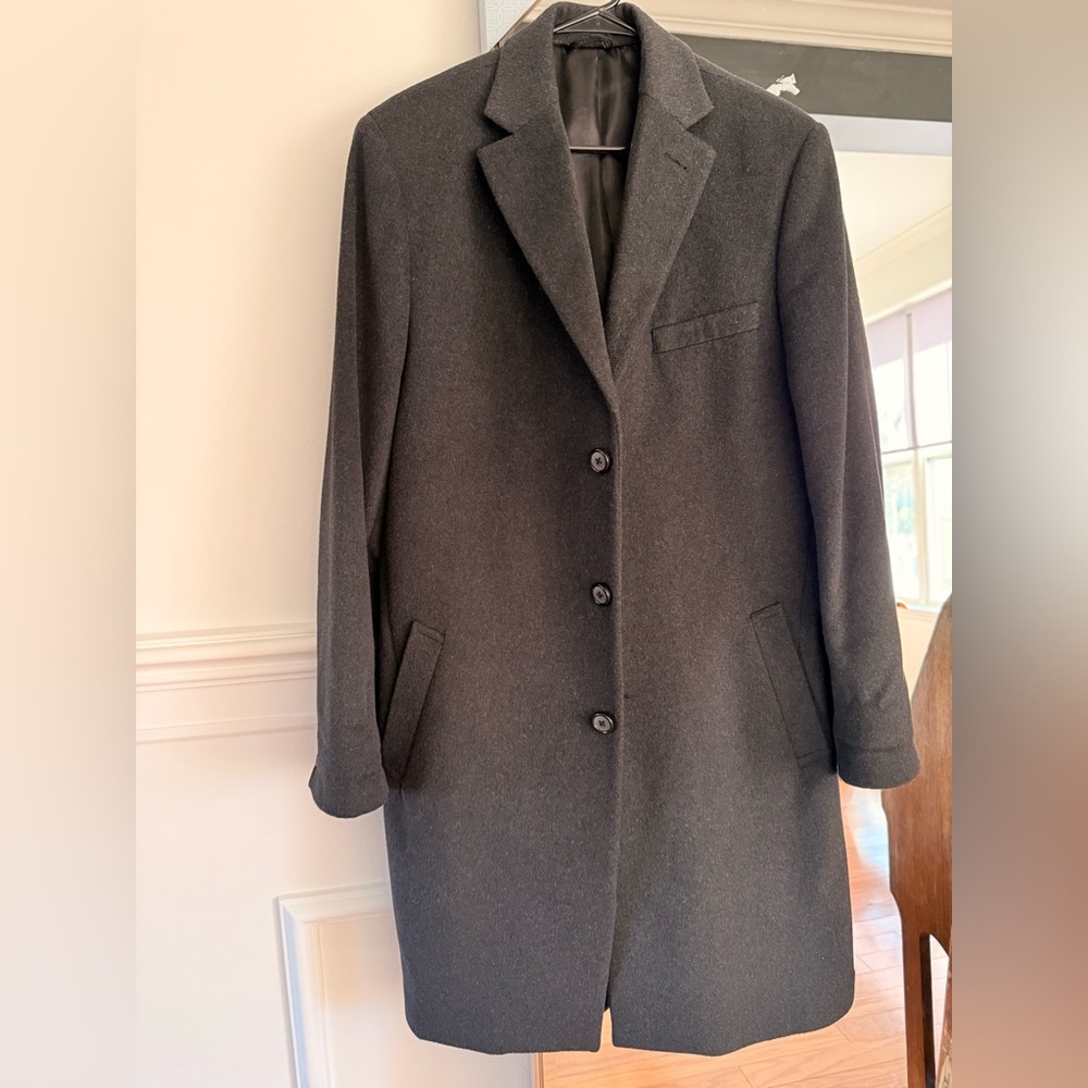 Stafford Men's Charcoal Trench Coat